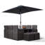 Nikolas 10 - Person Wicker Patio Dining Set with Rectangular Table , Cushions Included