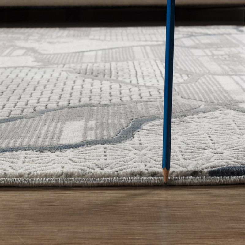Gray Area Rug, Rectangle 5'3" x 7'3"