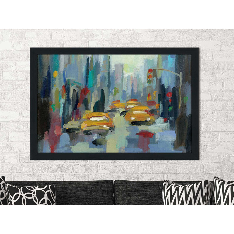 « manhattan sketches i iv », reproduction de peinture à l’acrylique, H 21,5 po x l 27,5 po x P 0,75 po
