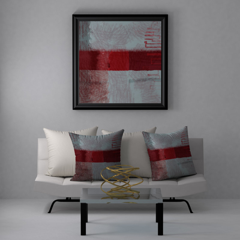 Housse de coussin décorative carrée à losanges, 18 po x 18 po