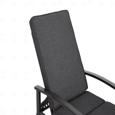 Chaise longue d'extérieur, fonte d'aluminium