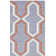 Rodgers Hand Woven Flat Weave Wool/Cotton Geometric Rug in Purple/Orange