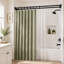 Double tringle à rideau de douche double, tringle double réglable au mur avec finition noir mat pour les salles de bain et les salles de lavage