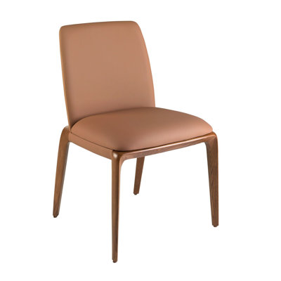 Zalma 47cm H Upholstered Parsons Chair in Brown