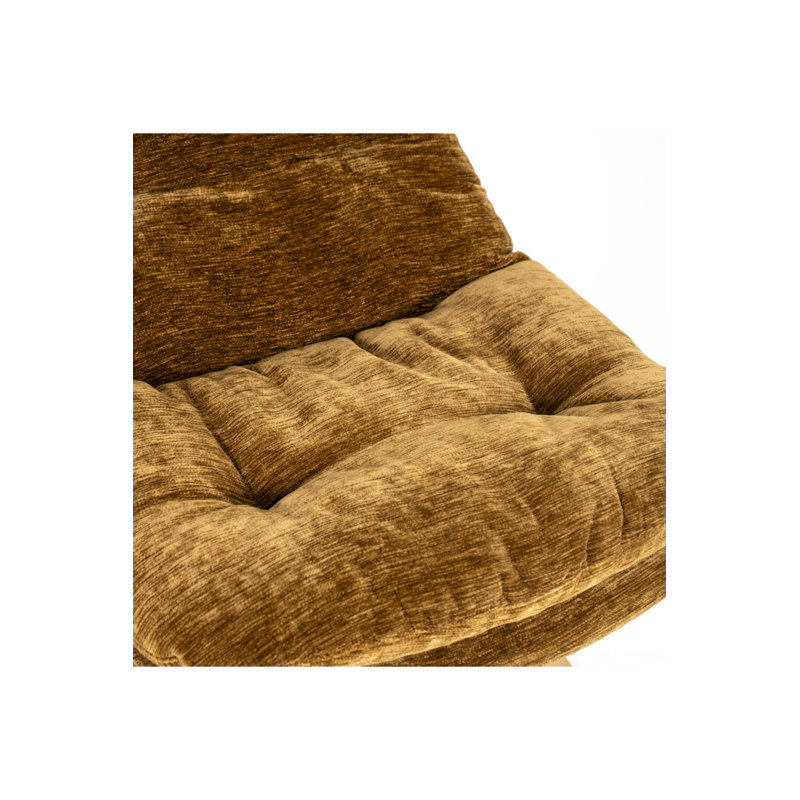 Accent Chair Swivel Armless Chair, Mustard