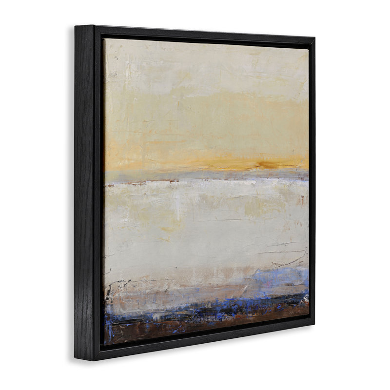 Sweeping Subtle Horizon Floating Frame, design by Design Fabrikken, 25" H x 25" W, Jet Black Floater Frame
