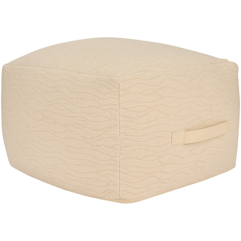 Mina Victory Lifestyle Poufs Rc387 Ivory 18" X 18" X 14"