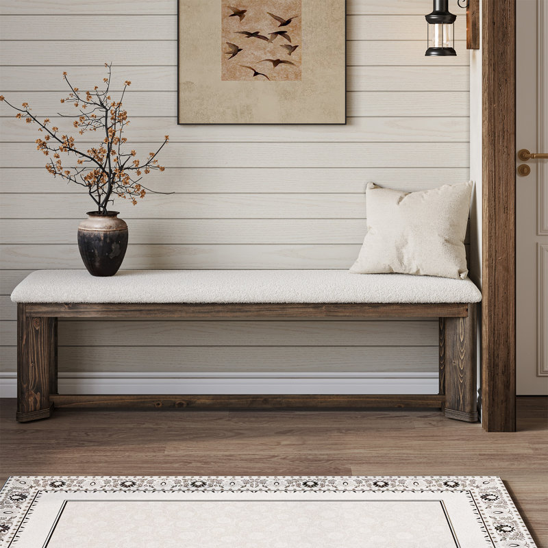 Faux Fur Upholstered Bench