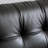 Retro Black Mid-Century High-End Sofa