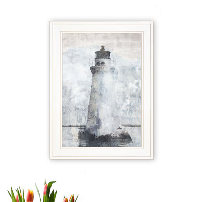 Art mural encadré phare pour le salon, décoration murale par Bluebird Barn