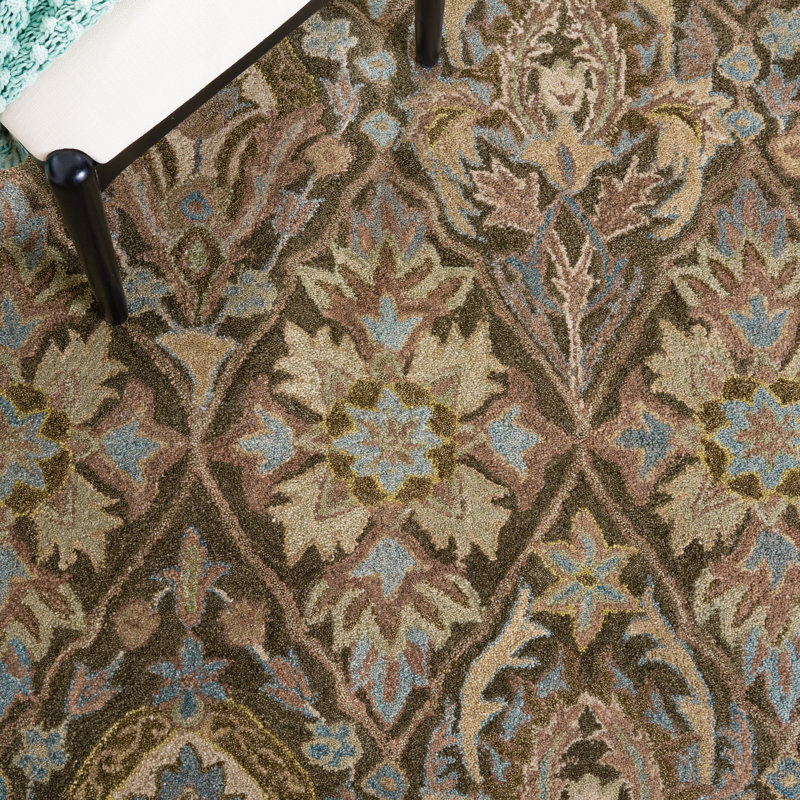Tingley Hand Tufted Wool Pile Floral Rug, Rectangle 4' x 6'