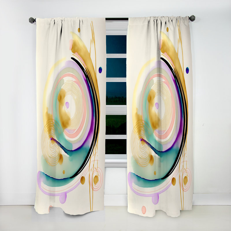 Alcone - Modern Purple Hint Spiral - Modern Velvet Curtain - Room Darkening - 1 panel, 52" W x 90" L