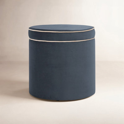 18" Velvet Upholstered Storage Ottoman