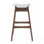 Ensemble de 2 tabourets en bois sans dossier avec repose-pieds