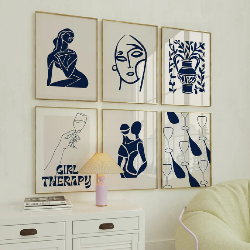 Abstract Bluefigure Print 1, 40cm H x 30cm W