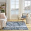 Tapis moderne bleu 3 pi 6 po x 5 pi 6 po Lakesha-677807268