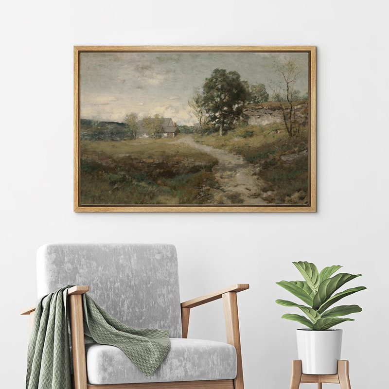 «Rustic Countryside», campagne de campagne, H 16 po x l 24 po, Cadre naturel flottant