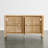61" Modern Curved Sideboard Buffet Cabinet With 4 Fluted Doors, Adjustable Shelves & Elevated Base-1200319512