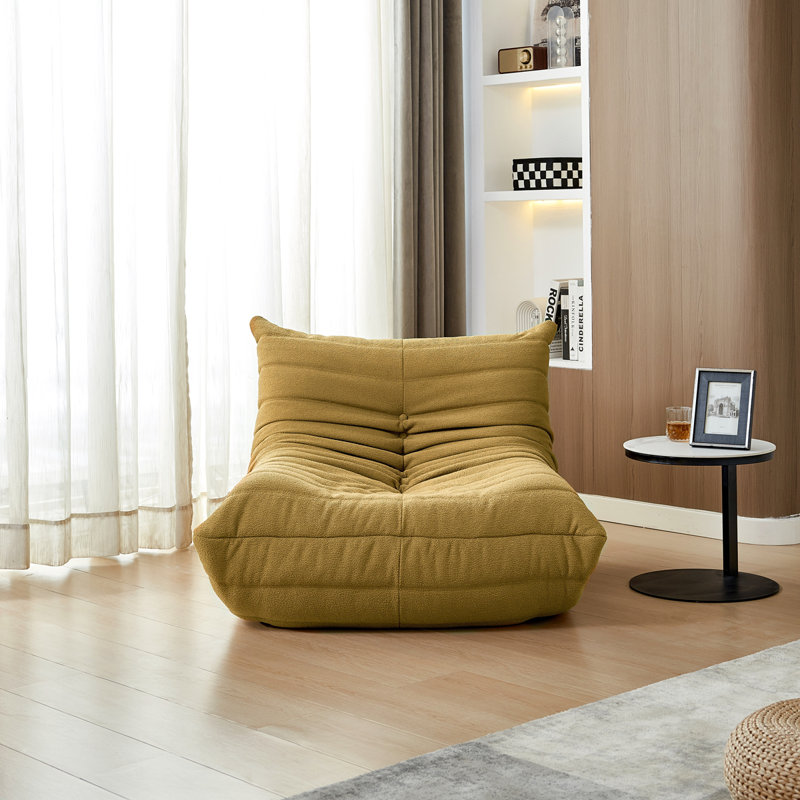 Fauteuil à billes Teddy, Peluche jaune