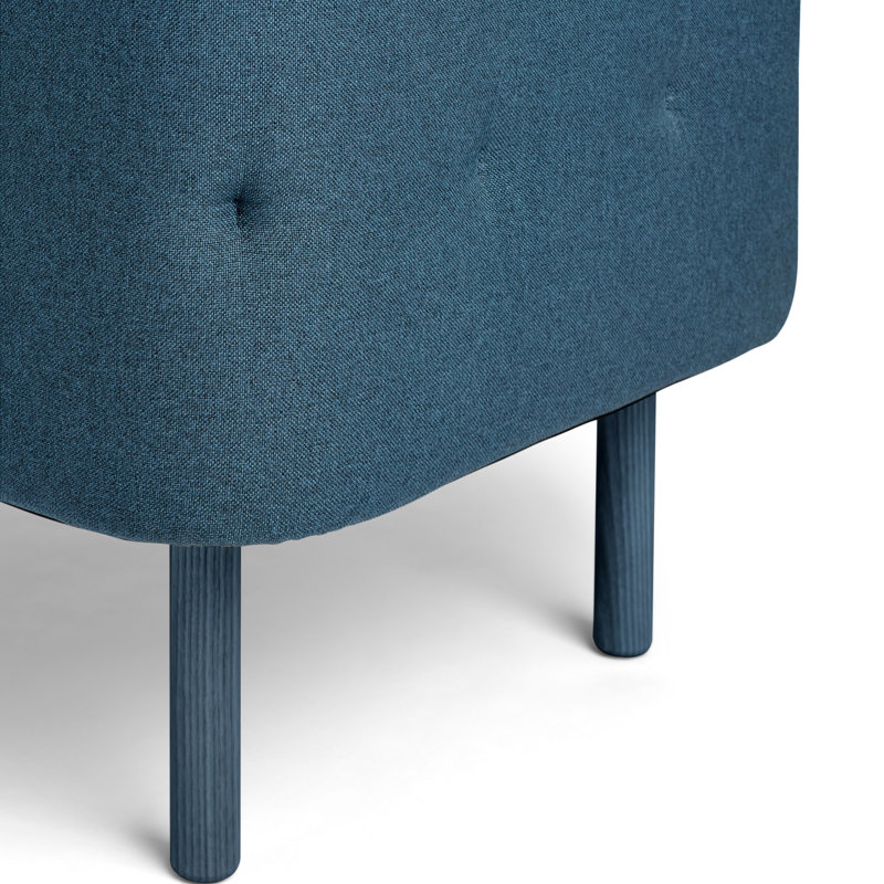 Méridienne QT, Tissage simple bleu foncé / mousseline