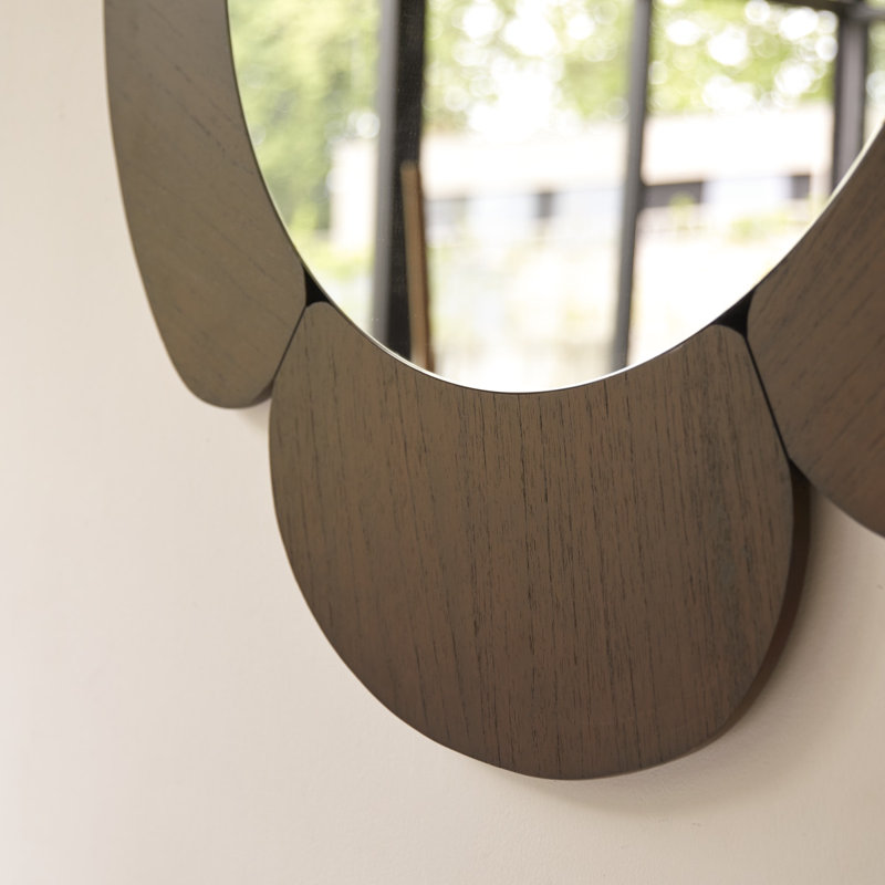 Sara Solid Wood Mirror, Brown