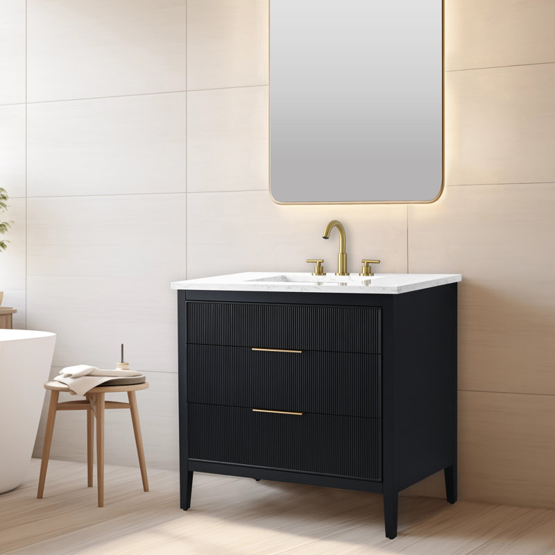 Emma 36" W Single Vanity, Black