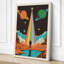 Figure Under Cosmic Light Retro - Wrapped Canvas-1168206305-1168206310