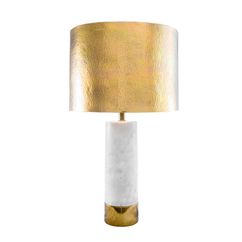 Lampe de bureau 23 po en marbre et fer Dravis