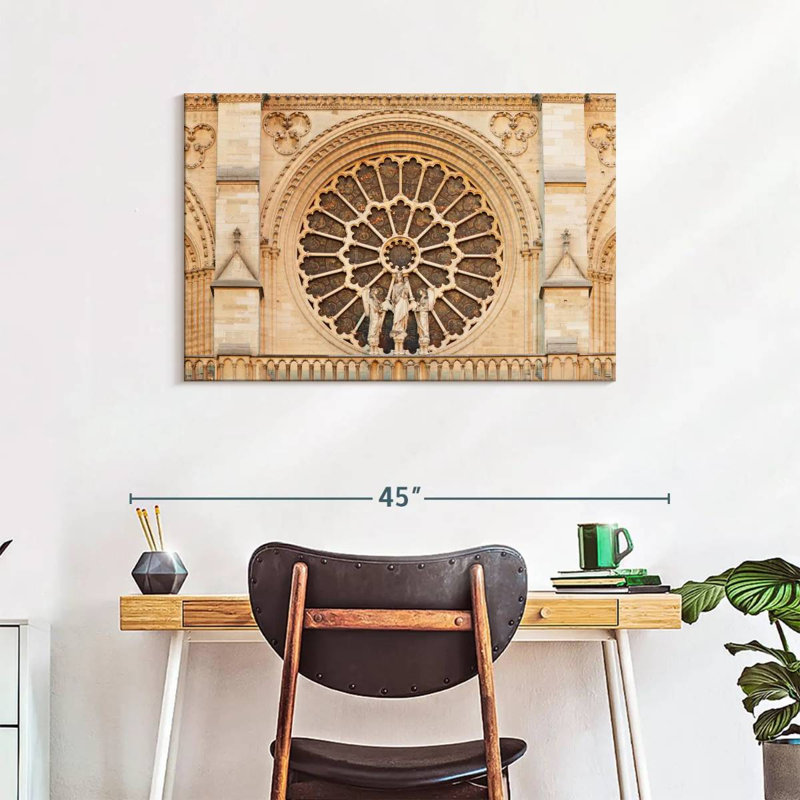 Lilie Notre Dame Rose Window, 24" H x 36" W