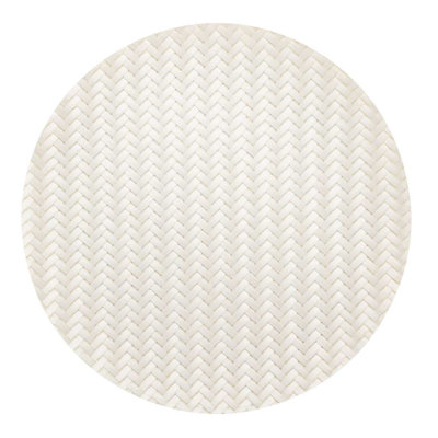 Ensemble de napperons tissés de 15 pouces, ensemble de 6 napperons de table ronde - durable, facile à nettoyer, napperons en plastique perle pour la table à manger, pour les maisons ou les restaurants,