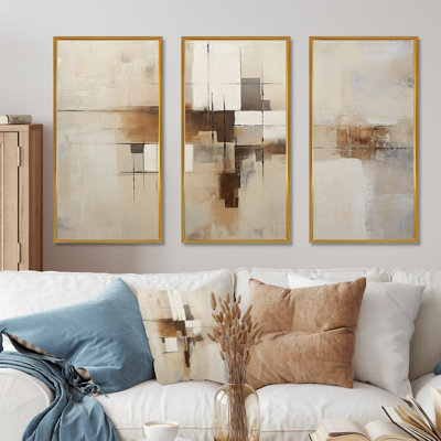 Ensemble de salon minimaliste moderne scandinave Zen Art III - art mural moderne scandinave