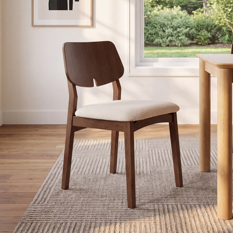 Ena Side Chair, Medley Ivory / Nogal