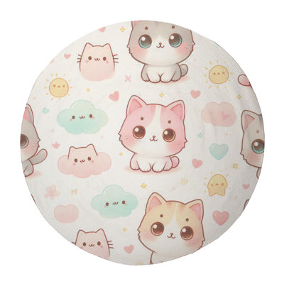 Tapis tressé Playful Kitties