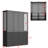 78.7'' H X 63'' W Display Bookcase With LED & Glass Doors