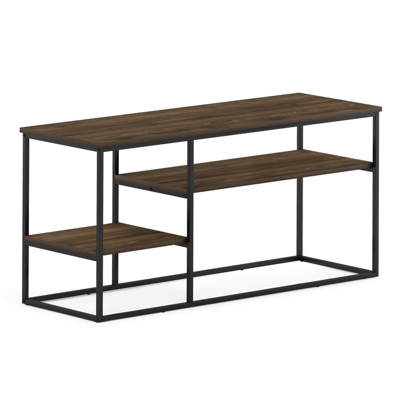 TV Stand for TVs, Noyer colombien/noir, 21.9" H x 45" W x 15" D