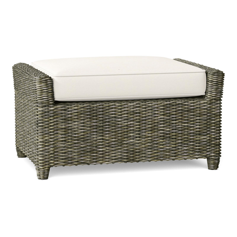 Sag Harbor Outdoor Ottoman, Cloud, Driftwood