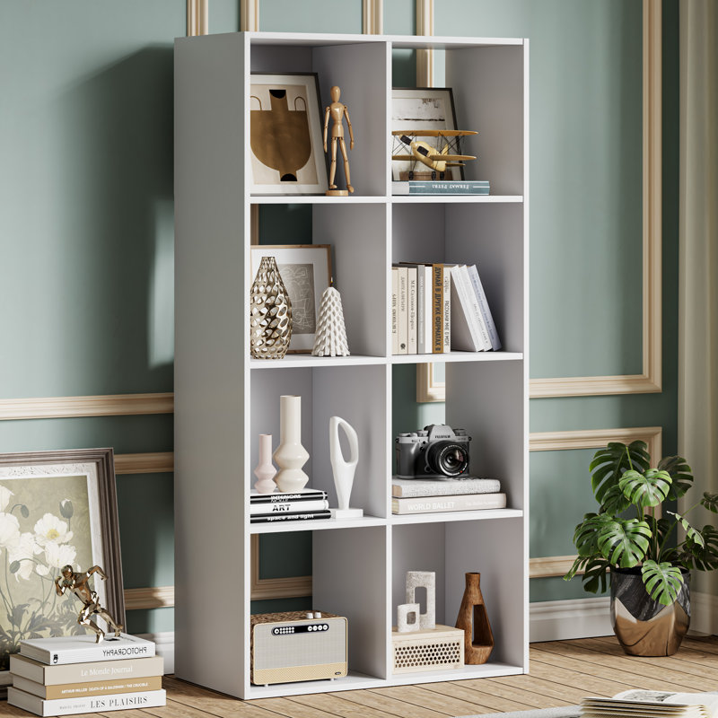 8-Cube Bookcase, Decorative Storage Shelf