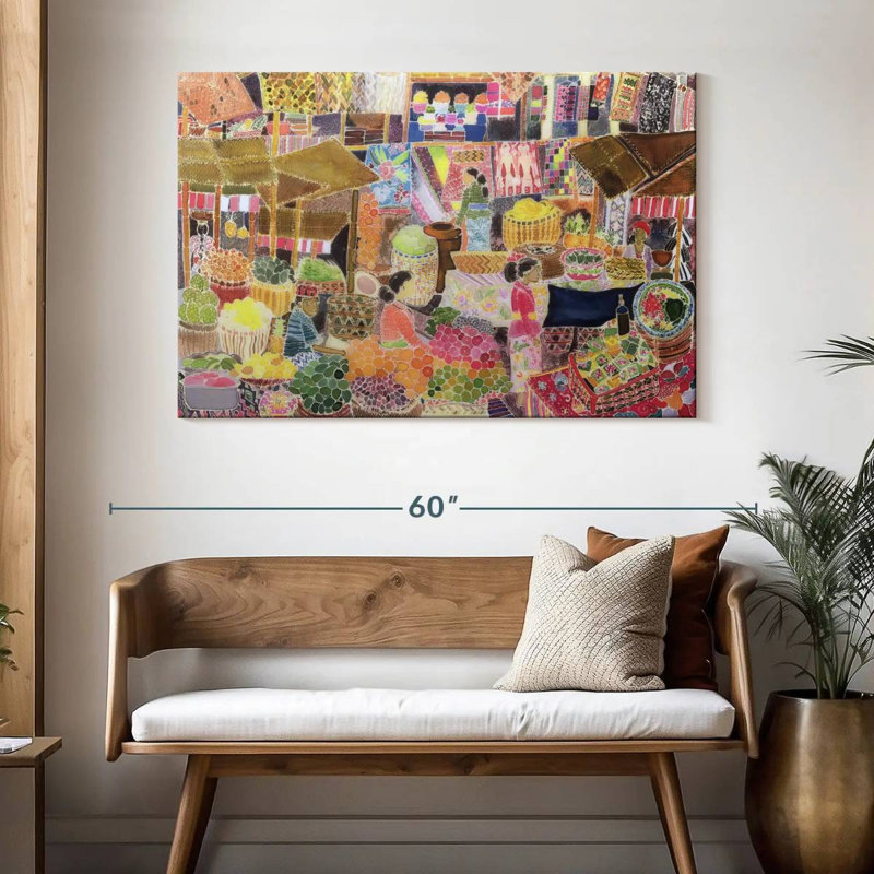 Ubud Market Bali, 32" H x 48" W