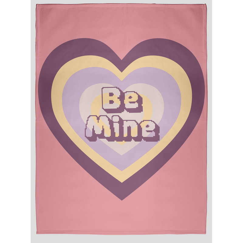 Be Mine Valentine's Day Throw Blanket, Pink Icing, 30" W x 39.75" L