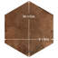 Archai hexagonal 9-1 / 8 po X 10 1/2 po Carreau de porcelaine pour plancher et mur-114376344