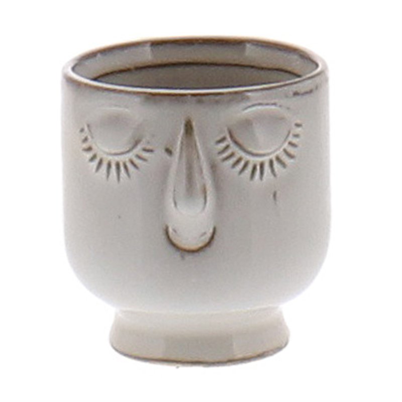 Ceramic Statue Planter, Gray
