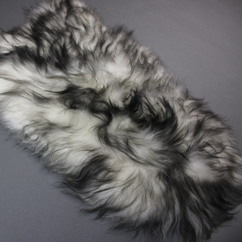 Adira Novelty 65 cm x 95 cm Abstract Sheepskin Area Rug