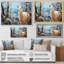 Alpaca Blue Landscape I - reproduction sur toile-536495836-536495839