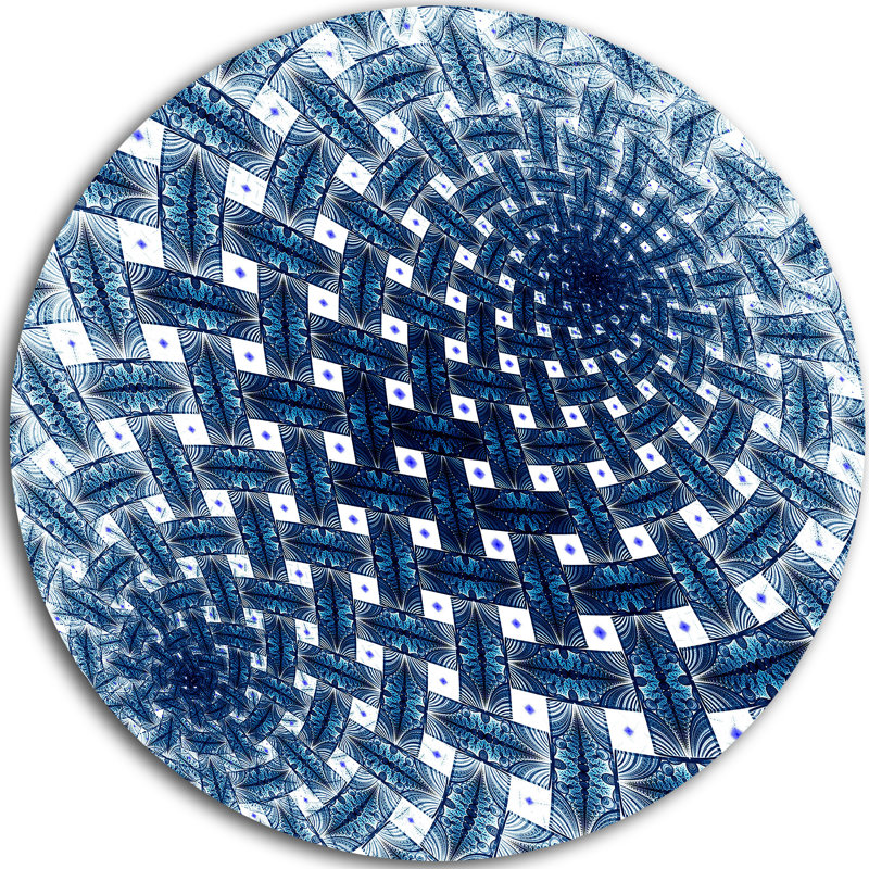 « 3d blue en forme de fleur », impression sur métal, H 36 po x l 36 po x P 1 po
