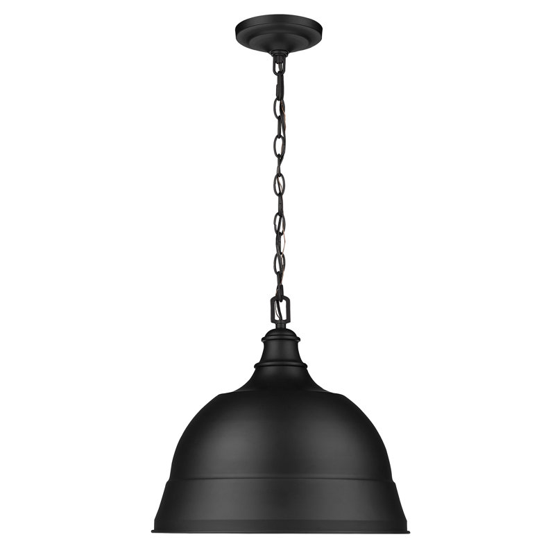 Sefrou 2 - Light Matte Black Shaded Pendant