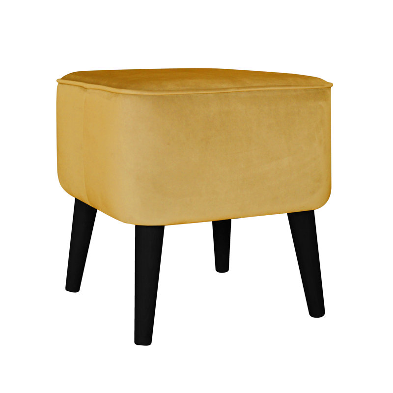 40cm Wide Square Solid Colour Standard Ottoman, Gold