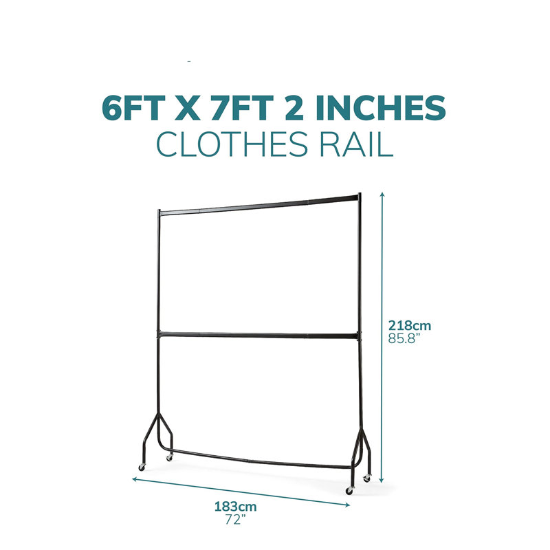 Eka 183cm Rolling Clothing Rack