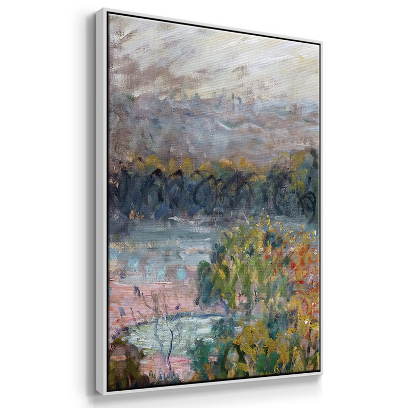 Les Tuileries (étude), 1876 - 3 pièces, reproduction sur toile, H 24 po x l 48 po x P 2 po, Blanc