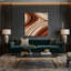 Art mural sur toile dégradé abstrait beige 53-120548923