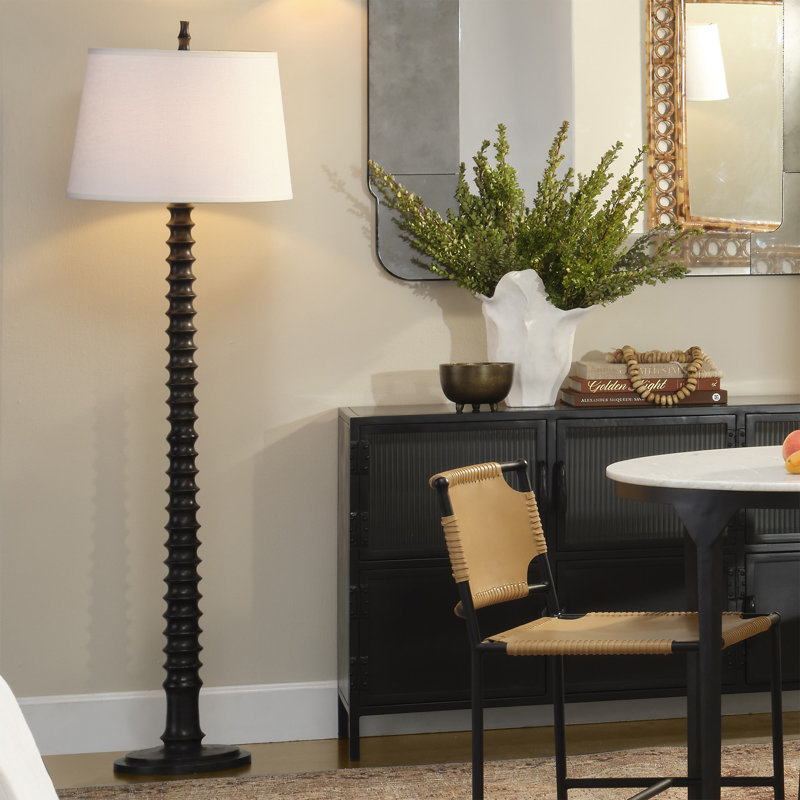 Revolution Wood Floor Lamp, Black